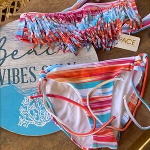 L*Space Multicolor Striped Bikini